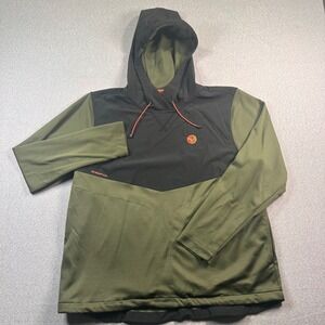 Zero Restriction Tyson Hoodie Pullover Mens XL Green Black Performance Tech